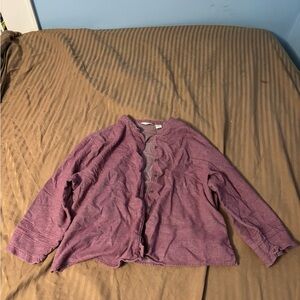 J Jill Purple Button-Up Cardigan XL